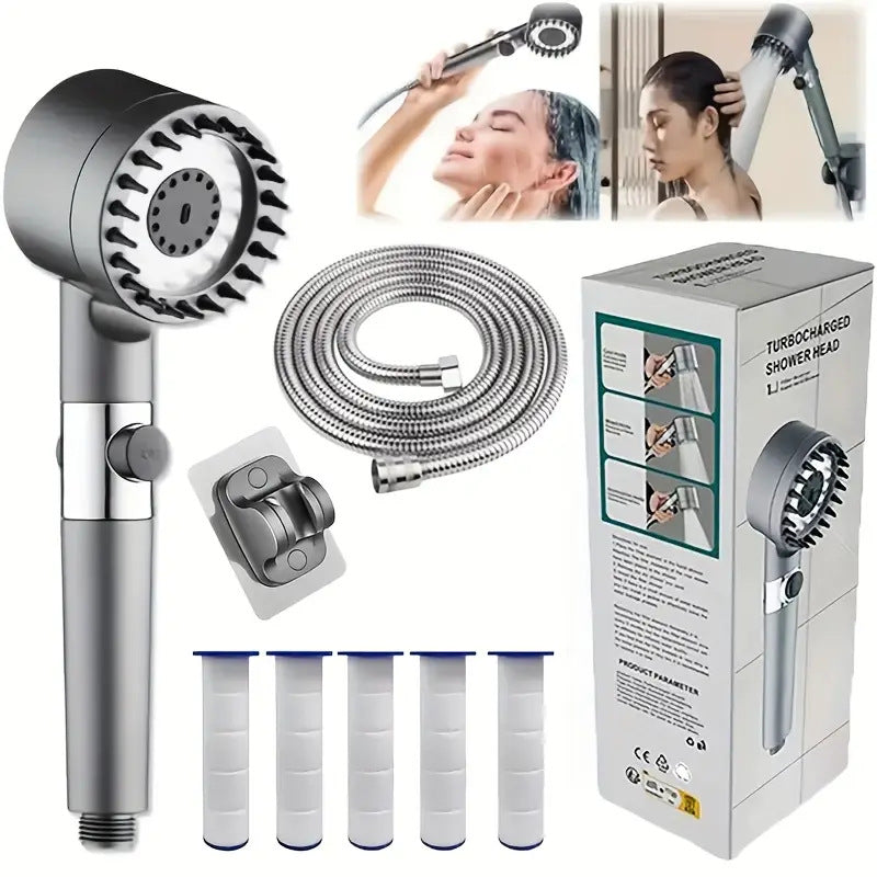 Attach AquaFlow shower kit